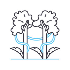 liana line icon, outline symbol, vector illustration, concept sign