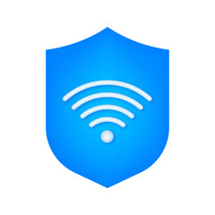 Private network icon. Security wifi internet and Private network. Virtual private network. Vector stock illustration.