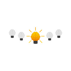 Flat idea for concept design. Lightbulb icon. Idea, solution, business, strategy concept. Vector stock illustration