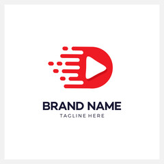 Obraz premium Media speed logo design illustration