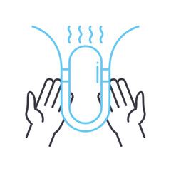 load generation line icon, outline symbol, vector illustration, concept sign