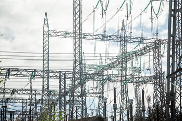 power grid lines to simulate electricity costs, inflation and energy shortage around the world....