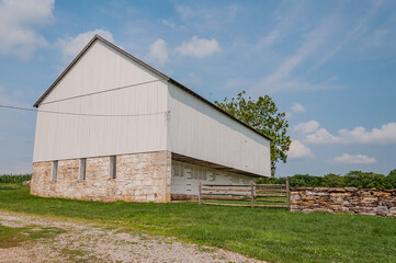 The Joseph Poffenberger Barn, Antietam National Battlefield, Maryland USA, Keedysville, Maryland