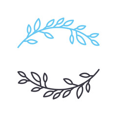 Fototapeta na wymiar laurel line icon, outline symbol, vector illustration, concept sign