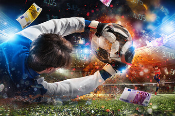 Online bet and analytics and statistics for soccer game