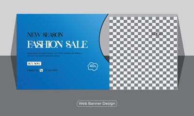 Fashion and sales web banner design or social media face-book cover template                                                     
