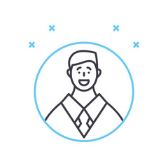 male line icon, outline symbol, vector illustration, concept sign