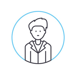 male line icon, outline symbol, vector illustration, concept sign