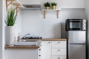 Modern interior design small kitchen