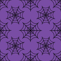 Halloween cartoon seamless web and spider and ghost pattern for wrapping paper and accessories and kids