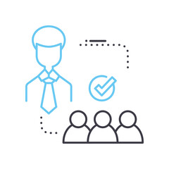 lobbying interest line icon, outline symbol, vector illustration, concept sign
