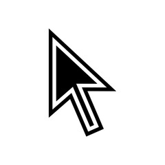 cursor arrow glyph icon vector. cursor arrow sign. isolated symbol illustration