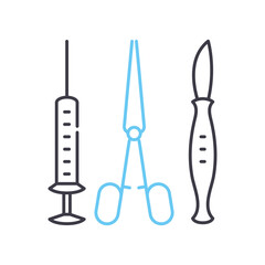 medical equipment line icon, outline symbol, vector illustration, concept sign