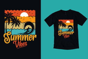 vintage summer t-shirt design