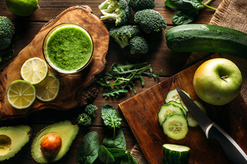 Ingredients for a detox juice