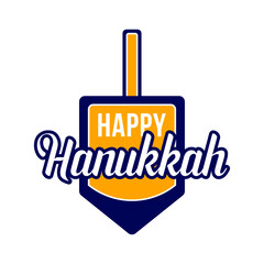 Happy hanukkah dreidels on white background, Isolated
