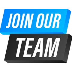 Megaphone label with join our team. Megaphone banner