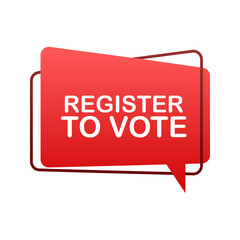 Megaphone with Register to vote. Vector illustration