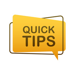 Megaphone Hand, business concept with text quick tips.