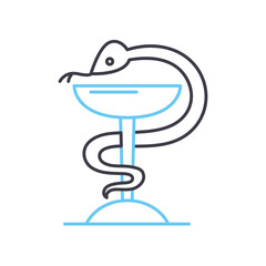 meter line icon, outline symbol, vector illustration, concept sign