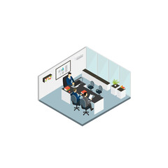 Office conference business meeting isometric design