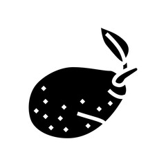 green avocado leaf glyph icon vector. green avocado leaf sign. isolated symbol illustration