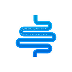 Probiotics. Probiotics examine the intestinal microflora, Biology. Vector stock illustration.