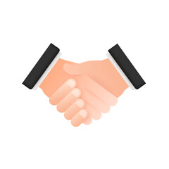 Shaking hands. Contract agreement. Successful transaction. Vector stock illustration.