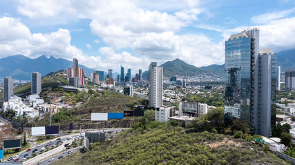 Fototapeta na wymiar Monterrey City in Nuevo León, Mexico - Drone Photography