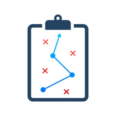 Strategy. Business and financial. Team sport. Game tactic chalkboard template.