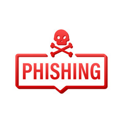Internet phishing, hacked login and password. Vector illustration
