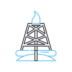 natural oil line icon, outline symbol, vector illustration, concept sign