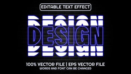 Editable text effect modern 3d and minimal font style