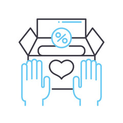 offering line icon, outline symbol, vector illustration, concept sign