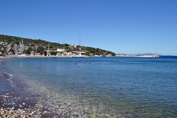 Naklejka na ściany i meble Nea epidavros beach, in the Saronic gulf.