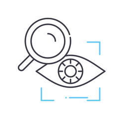 observation line icon, outline symbol, vector illustration, concept sign