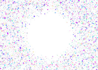 Rainbow Confetti. Kaleidoscope Effect. Shiny Carnaval Template. Party Flyer. Falling Glitter. Glitter Art. Purple Laser Texture. Surreal Foil. Pink Rainbow Confetti