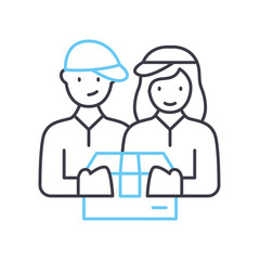 organizations line icon, outline symbol, vector illustration, concept sign