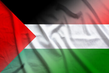 Palestinian National Authority and Hungary state flag transborder contract HUN PSE