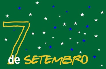 Naklejka premium background 7 september brazil green yellow