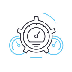 performance line icon, outline symbol, vector illustration, concept sign