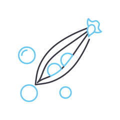 pea line icon, outline symbol, vector illustration, concept sign