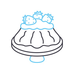 pavlova line icon, outline symbol, vector illustration, concept sign