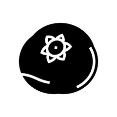 blueberry berry glyph icon vector. blueberry berry sign. isolated symbol illustration