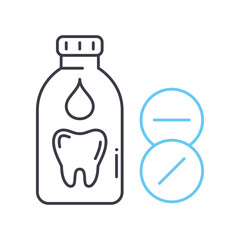 painkiller line icon, outline symbol, vector illustration, concept sign