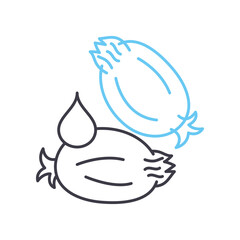 palm oil line icon, outline symbol, vector illustration, concept sign