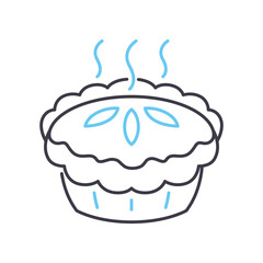 pie line icon, outline symbol, vector illustration, concept sign
