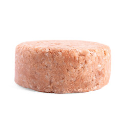 Solid shampoo bar isolated on white. Hair care