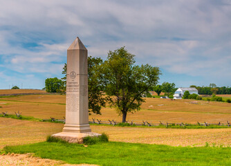 The Fourteenth Connecticut Monument, Antietam National Battlefield, Maryland USA, Sharpsburg,...