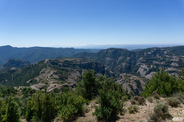 Naklejka premium Formation of rocks formerly under the sea in the Catalan Pyrenees
